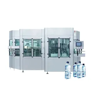 محطة مياه معدنية خط الإنتاج 5L زجاجة غسل ملء متوجا العلامات التعبئة آلة