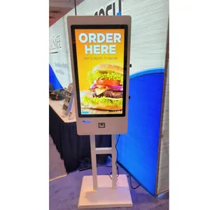 32 Inch Payment Kiosk Self Ordering Kiosk Cash Pos Order Number Wall Mounting Interactive Self Service Kiosk In Restaurant