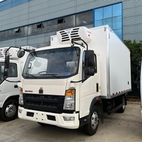 Nouveau camion frigorifique léger HOWO 4,2 m avec caisse isotherme, moteur diesel, pour la distribution alimentaire en chaîne du froid