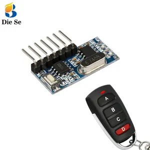 Receptor de RF de 433 Mhz, Módulo Decodificador de código de aprendizaje, 433 Mhz, salida inalámbrica de 4 canales, kit DIY para Control remoto, codificación 1527