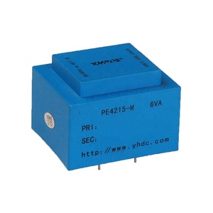 Transformador de Potencia de la Serie EI, Tipo PCB, con Aislamiento para Soldadura, Entrada de CA de 110V, Salida de CA de 6V/9V/12V/24V, 6VA, Modelo PE4215-M, Marca YHDC - Product Image 1