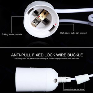Liweida <span class=keywords><strong>E26</strong></span> <span class=keywords><strong>E27</strong></span> ổ cắm giữ đèn treo dây điện 1.8m chiều dài dây với công tắc nguồn và chúng tôi EU cắm cho trong nhà đèn nhà - Product Image 4