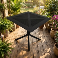 Tables à manger en plastique durables et imperméables pour l'extérieur, faciles à transporter, table à manger en plastique pour la maison, pour utilisation sur le balcon