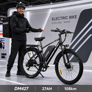 Vélo de montagne électrique de 27,5 pouces, autonomie de 108 km, batterie grande capacité, E-MTB pour livreur longue distance, logo personnalisable - Product Image 1