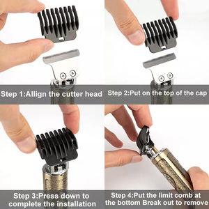 Tondeuse à cheveux sans fil pour hommes, <span class=keywords><strong>coupe</strong></span> de cheveux professionnelle, Kit de toilettage pour hommes, écran LCD Rechargeable - Product Image 4