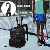 Sac de tennis tactique Plusieurs poches peut contenir 2 raquettes de badminton raquettes de squash Pickleball pagaies et balles accessoires