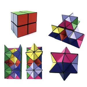 Figurines pour le soulagement de l'anxiété, jouet éducatif <span class=keywords><strong>3d</strong></span>, Cubes magiques pliantes, Surface lisse, transformation du cerveau, <span class=keywords><strong>Puzzle</strong></span> géométrique Combo - Product Image 5