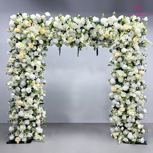 Arco de Flores Artificiales de Seda Blanca Cuadrado de 8 pies, Fondo Floral para Ceremonias de Boda y Eventos - Product Image 3