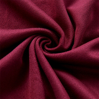 Tissu en faux daim tricoté pour vêtements, trame extensible à quatre voies ou en chaîne,