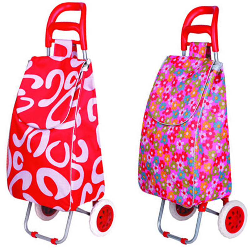 Lightweight Foldable Grocery Cart Portable Shopping Trolley for Seniors Small Hand Pull Wagon for Home and Supermarket