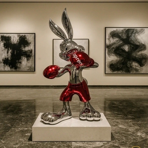 <span class=keywords><strong>Sculpture</strong></span> de personnage de dessin animé en fibre de verre, grande figurine de poupée tendance pour la décoration de salon, style célébrité d'Internet - Product Image 6