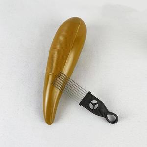 Guiro en plastique marron café, instrument d'accompagnement, tube sonore grenouille, accessoires interactifs, instrument de percussion musical - Product Image 2