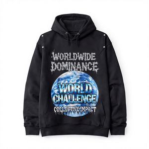 Sweat-shirts à capuche zippés pour hommes, impression DTG personnalisée, sport, haute qualité, hiver, 100% coton molletonné, coupe ample - Product Image 1