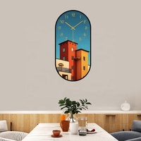 Horloge murale silencieuse en plastique, style abstrait, pour la maison, sans tic-tac, décoration murale moderne, ornement pour appartement, décoration murale artistique