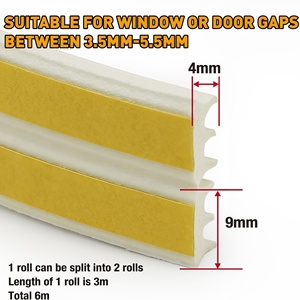 Cinta de Sellado para Puertas de Espuma de Goma EPDM Autoadhesiva con Diseño Moderno Anticolisión en Forma de D/P/E/I - Product Image 2