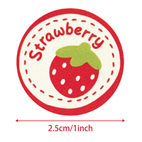 500 vellen rol cartoonstickers fruit appel aardbei stickers cadeauzakje decoratieve taart dessert verzegelingslabel sticker
