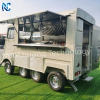 Chariot de vente multifonctionnel en aluminium pour café, lait, thé, crème glacée, hot-dogs, idéal pour les zones touristiques, les campings et les événements de plein air, remorque alimentaire pour barbecue