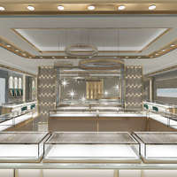 Vitrine de présentation de bijoux personnalisée, écologique, étanche, avec éclairage LED, pour l'aménagement intérieur de bijouterie