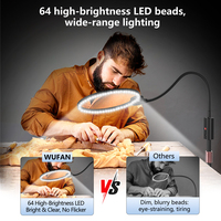 Wufan Factory Price Digital Screen Magnifier High Transparency Super Large Diameter 180MM Floor-standing Retractable LED Display