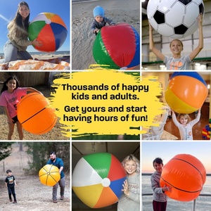 Ballon de football gonflable en PVC de 27 pouces pour enfants et adultes, idéal pour les fêtes d'été à la piscine, la plage, les anniversaires et les barbecues - Product Image 5