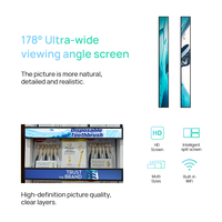 Módulo de Panel de Pantalla LCD para Borde de Estante, Ultra Ancho, con Redimensionamiento, Módulo LCD de Barra Estirada