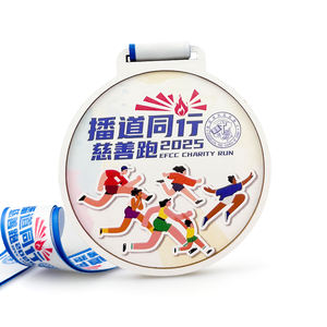 Medalla y Trofeo de Madera para Souvenir, Medalla Deportiva con Logotipo Fundido, Insignia con Cinta, Impresión UV, Portátil - Product Image 5