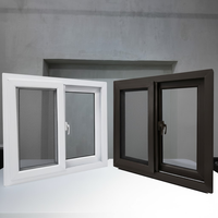 Fenêtres coulissantes en PVC OEM/ODM à profil multicouche, rempli de gaz argon, verre anti-humidité, pour cuisine, salle de bain, balcon