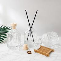 Bouteille diffuseur en verre à roseaux de différentes tailles, vide, pour emballage, en forme de cône, pour parfum