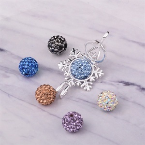 Regalo di natale Fiocco di Neve In <span class=keywords><strong>Argento</strong></span> Placcato Sfera Di Cristallo Piccola Gabbia del Fiocco di Neve Del Pendente Della <span class=keywords><strong>Collana</strong></span> - Product Image 5