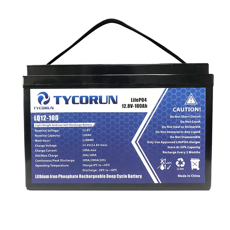 Tycorun bateria de íon de lítio, bateria lifepo4 12v 20ah 40ah 50ah 100ah 200ah armazenamento para painéis solares