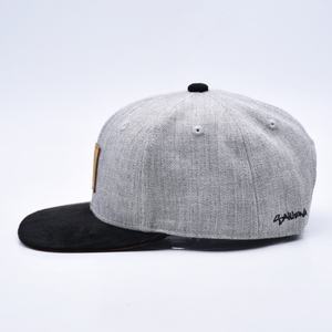 Oem Custom Suede Brim Snapback Hats Hip Hop <b>Cap</b> Gorras 6 Panel <b>Flat</b> Bill Leather Patch Logo Snapback for <b>Men</b> - Product Image 4