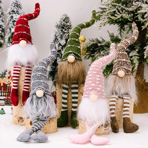 Handmade Giáng Sinh Faceless Búp Bê Chân Dài Dệt Kim Hat Gnomes Sang Trọng Elf Đồ Trang Trí Vui Vẻ Xmas Trang Trí Nội Thất Chúc Mừng Năm Mới Quà Tặng - Product Image 1