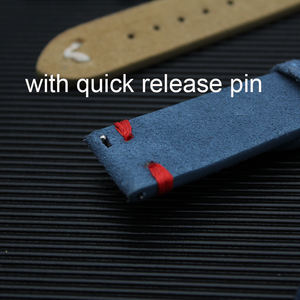 สายนาฬิกาหนัง18มม. แบบวินเทจสายนาฬิกาหนังกลับหนังแท้พร้อมถอดออกอย่างรวดเร็วสำหรับสมาร์ทวอทช์ - Product Image 2