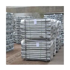 600MM 800MM 1,2 M 1,6 M 1,8 M 2,0 M 2,5 M 3,0 M Base de pila de longitud personalizada Tornillo de montaje galvanizado Pila de tierra de acero