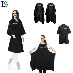<span class=keywords><strong>Bata</strong></span> de Peluquería de Alta Calidad <span class=keywords><strong>para</strong></span> Salón de Belleza, Impermeable, de Poliéster, <span class=keywords><strong>para</strong></span> Corte de Cabello, Tipo Kimono, con Logotipo - Product Image 1