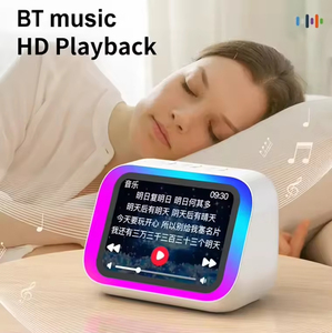 New Smart Speaker Ai Voice Assistant Custom Wallpaper <b>Led</b> Display Desktop Alarm <b>Clock</b> Bt Call Function Speaker - Product Image 2