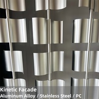 Panneaux de façade cinétiques en aluminium ignifuges et réactifs au vent pour projets commerciaux emblématiques en extérieur
