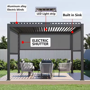 Pérgola Bioclimática de Aluminio con Persianas Ajustables, Motorizada, Control Remoto, Impermeable, Tamaños Personalizables, Ecológica, Cubierta para Terraza y Patio - Product Image 2