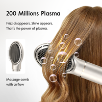 Sèche-cheveux brosse multi-styler 7-en-1 tout-en-un 1400W puissant et pliable en alliage d'aluminium, outils de coiffage auto-bouclants, LOGO personnalisé