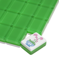 Ensemble de Mahjong de luxe moderne en acrylique de couleur vert émeraude, 160 pièces, personnalisable, multicouche