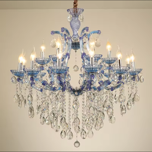 Trending Colored Glass 18 Lamps <b>Living</b> <b>Rooms</b> Weddings European Crystal Candle Chandeliers - Product Image 2