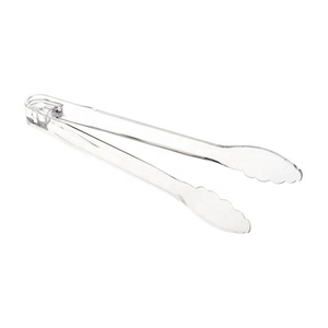 Wholesale 22 cm 9 Inch Long Unbreakable Polycarbonate <strong>Plastic</strong> <strong>Tongs</strong> for Bakery Barbecue Buffet-Utensils - Product Image 1