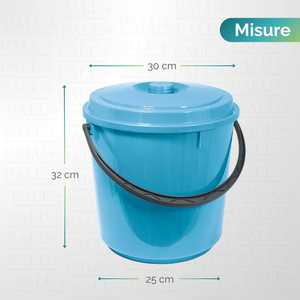 Round Under Sink Waste <b>Bin</b> 18 Litre Odour Proof <b>Lid</b> With Handle For Easy Access - Product Image 2