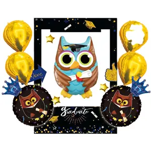 12 Delige Set Afstudeerfeest Ballon Cadeau Cartoon Mix Set Decoratie Gefeliciteerd Afstudeerfeest Benodigdheden Ballonnen