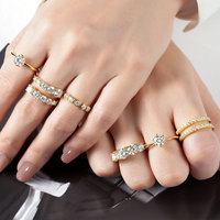 Vente chaude Mossanite Bijoux Bague De Mariage pour Femmes 1CT D Couleur VVS1 Moissanite 2mm 3mm 4mm 6.5mm & 6mm & 5mm Tailles Gra Certificat
