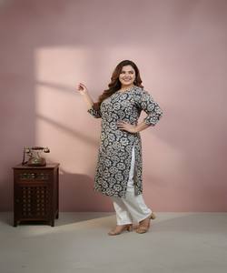 MODERN COTTON PRINTED WORK ONLY KURTI DAILY WEAR IN-STOCK QUICK DRY LADIES MULTI COLOR WHOLESALE PRICE ETHNIC GARMENT - Product Image 2