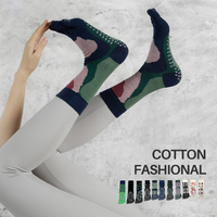 LADYGLOW-Chaussettes Pilates mi-longues personnalisées, pour le sport, à cinq doigts, en coton