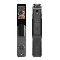 Cerradura Inteligente V20 - Desbloqueo por Huella Dactilar, Llave de Aplicación, Código QR, Estándar Estadounidense, Aleación de Aluminio, Compatible con la Aplicación Tuya para Acero Inoxidable