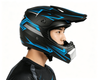 Casque de moto en alliage plastique d'ingénierie certifié 3C QFH UHKJ010 avec image imprimée par transfert thermique, intégral, unisexe, pour adultes, quatre saisons
