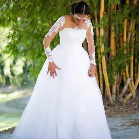 New Arrival Wedding Dresses Luxury Long Sleeve Modest Wedding Dresses Bridal Gown
